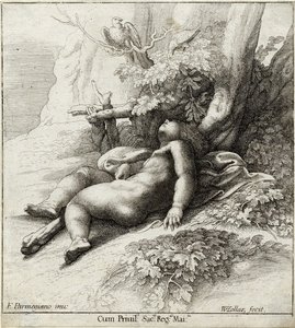 Infant Hercules Asleep — Wenceslaus Hollar