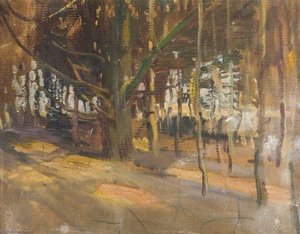 Study Of A Wood (verso) — Sir Alfred James Munnings