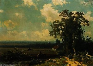 Figures In A Summer Landscape — Jan Weissenbruch