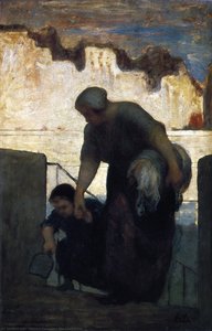 The Laundress — Honoré Daumier