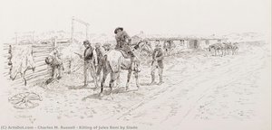 Killing Of Jules Reni By Slade — Charles Marion Russell