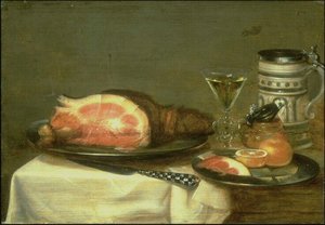 Nature Morte Au Jambon — Jacob Foppens Van Es