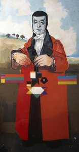 A Triptych Depicting Richard Trevithick, Thomas Newcomen And Sir Charles Eastlake (triptych, Right Wing) — Robert Oskar Lenkiewicz