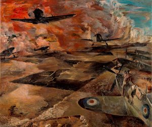 Malta Fighters Take Off From Luca's Bombed Runway — Leslie Cole
