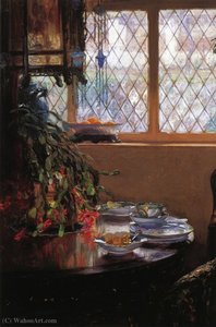 From The Dining Room Window, (1910) — Guy Rose
