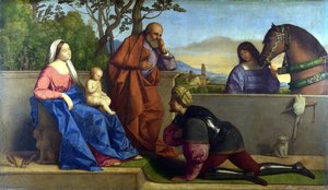 A Warrior Adoring The Infant Christ And The Virgin — Vincenzo Catena