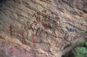 Trance Dance, San Rock Painting — San Hunter-gatherer