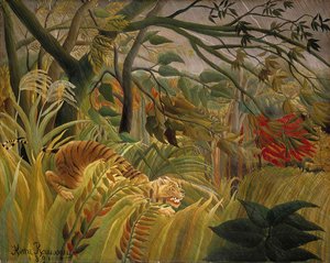 Tigre En Una Tormenta Tropical (¡sorprendido!) — Henri Julien Félix Rousseau (le Douanier)