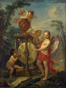 Cupid Sharpening An Arrow — Charles-joseph Natoire
