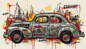Échos Mécaniques : Une Symphonie Urbaine Déconstruite De Chrome Et De Chaos Cramoisi