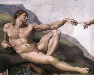 Schöpfung Adams (detail) — Michelangelo Buonarroti