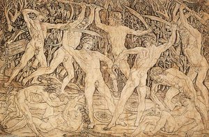 La Batalla De Los Diez Desnudos — Antonio Del Pollaiuolo