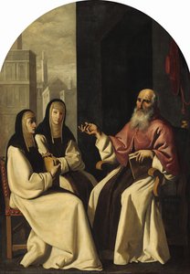 San Girolamo Con San Paolo E Sant'eustochio — Francisco De Zurbarán