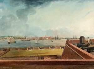 View Of Gosport — Samuel Scott