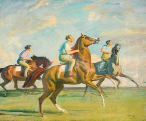 Early Morning, Newmarket — Sir Alfred James Munnings
