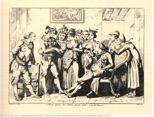 Nuccia Accepts Meo Patacca For Her Husband (plate 52/52) — Bartolomeo Pinelli