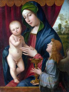 The Virgin And Child With An Angel — Francesco Francia (francesco Raibolini)