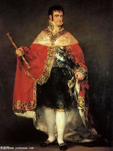 Ferdinando Vii Nei Suoi Abiti Di Stato — Francisco José De Goya Y Lucientes