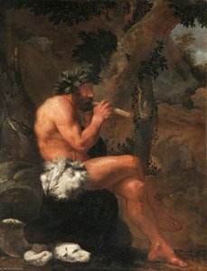 Pan Playing His Pipes In A Wooded Clearing — Da Pier Francesco Mola