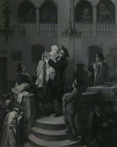 The Presentation At The Synagogue (das Schultragen) — Moritz Daniel Oppenheim