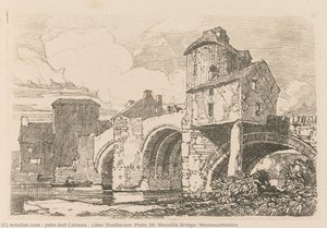 Liber Studiorum: Plate 26, Monnow Bridge, Monmouthshire — John Sell Cotman