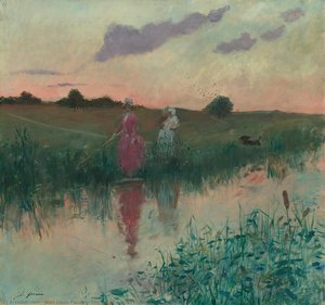 The Artist's Wife Fishing — Jean Louis Forain