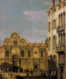 Rio Dei Mendicanti With The Scuola Di San Marco (detail) — बर्नार्डो बेलोटो