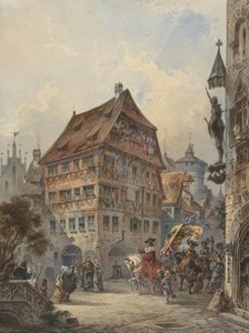 Albrecht Dürer Receives Maximilian I. Before His House — Johann Friedrich Perlberg