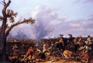 King Gustav Adolf Ii In The Battle Of Lutzen On November 6,1632 — Jan Asselijn