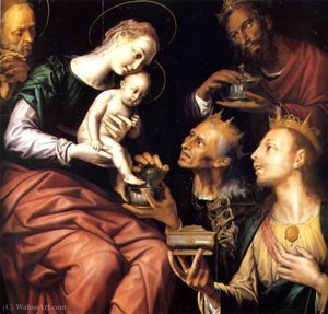 Table Of The Adoration Of The Magi, Peter Campaign — Pedro De Campaña