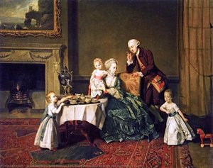 John Verney, 14th Baron Willoughby De Broke And His Wife And Family — Johann Zoffany
