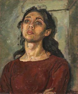 Portrait Of A Lady In Red — Joan Hargreaves