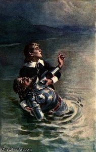 Crossing The River — Harold Copping