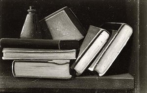 Books And Ink Bottle, (painting) — John Frederick Peto