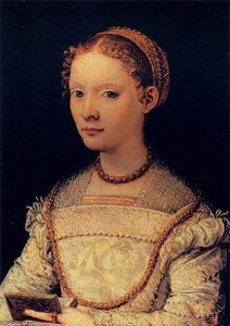 Portrait Of Elena Gaddi Quartesi — Maso Da San Friano