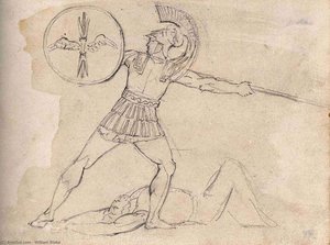 Homère Avec Son Épée Et Ses Compagnons — William Blake