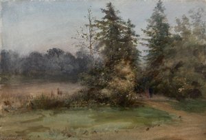Landscape With Two Figures — Albert Nikolaevich Benois