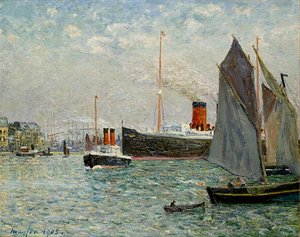 The Transatlantic Leaving Port — Maxime Emile Louis Maufra