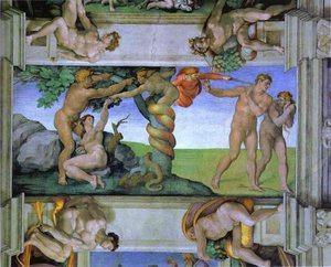 La Chute De L'homme Et L'expulsion Du Jardin D'éden — Michel-ange Buonarroti