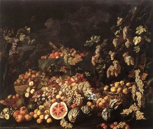 Still-life With Fruit And Flowers — Giuseppe Recco