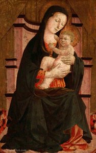 Madonna And Child Enthroned — Francesco Di Stefano Pesellino