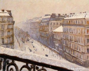 Boulevard Haussmann In The Snow — Gustave Caillebotte