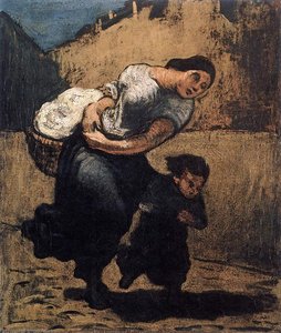 Load (washerwoman) — Honoré Daumier