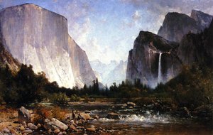 Fishing The Merced River — Thomas Hill