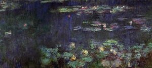 Water Lilies, Green Reflection (right Half) — Claude Monet