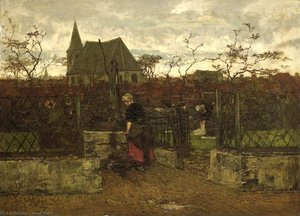 Een Bleekveld — Jacob Henricus Maris