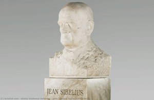 Jean Sibelius White Marble Bust — Wäinö Valdemar Aaltonen