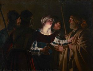 The Denial Of St Peter — Gerard Van Honthorst