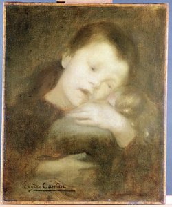 Child With A Doll — Eugène Anatole Carrière