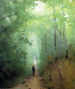 Landscape At Fontainebleau Forest — Abbott Handerson Thayer